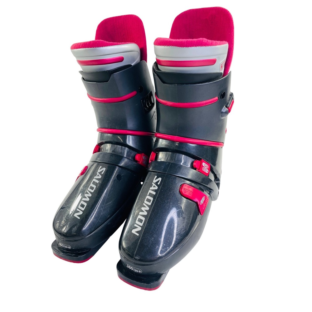 Salomon 83 EXP HTC Ski Boots Black Pink Rear Entry Mondo 29.0 360mm Mens 11